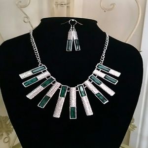 Necklace and earrings